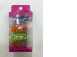 Art DIY Glitter Bits" craft sequins in four colors. 