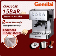 Gemilai CRM3005E Semi-Automatic Espresso Coffee Machine