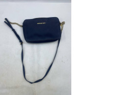 Michael Kors Jet Set Large Saffiano Leather Crossbody Bag in navy blue. Michael Kors Jet Set Large Saffiano Leather Crossbody Bag in navy blue.