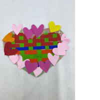 Heart-shaped postcard