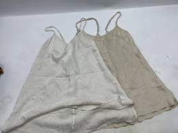 Set of 2 Cream-colored women's camisole nightgown