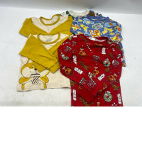 Set of 5 Kids' long-sleeved crew neck t-shirt