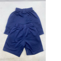 Set of 2 Blue sports shorts for school students.