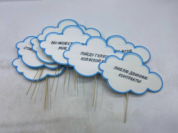 Set of 10 Cloud-shaped sign 