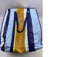 Rainbow patterned burlap bag