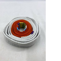 Set of 2 White and red taekwondo belt. 