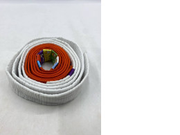 Set of 2 White and red taekwondo belt. 