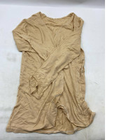 Cream-colored long-sleeved crew neck shirt