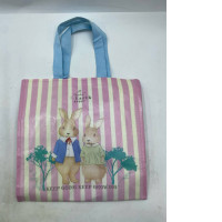 Fabric bag with rabbit pattern