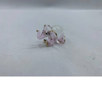 Glass, elephant-shaped glass, souvenir from Thailand.