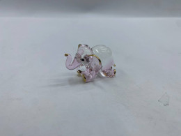 Glass, elephant-shaped glass, souvenir from Thailand.