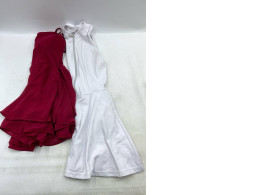 Set of 2 Women's sleeveless dresses in red and pink.