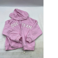 Light pink zip-front hoodie