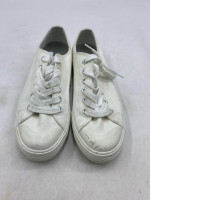  MUJI Water Repellent Organic Cotton Sneakers in white canvas. 