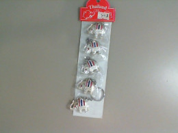 Set of 5 elephant keychains