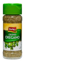 container of Durkee Crushed Oregano. 