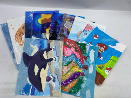 Set of 12 Watercolor painting