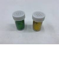 Set of 2 Silver and gold glitter powder