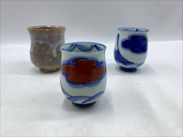 set of 3 Yunomi tea cup, Arita porcelain from Japan. set of 3 Yunomi tea cup, Arita porcelain from Japan.