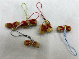 set of 5 Japanese geta sandals are often used as lucky charms or talismans.