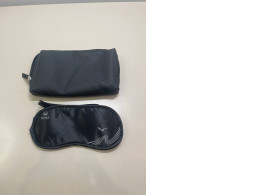 Empty travel cosmetic bag with sleep mask Empty travel cosmetic bag with sleep mask