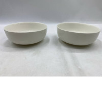 set of 2 White serving bowl