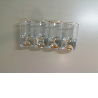 Set of 4 glass shot glasses