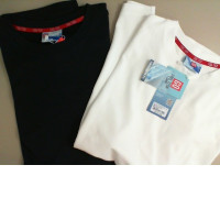 Set of 2 T-shirts, black and white