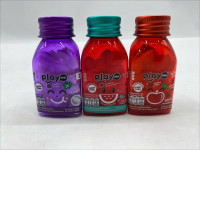 Set of 3 Playmore Sugar-Free Cooling Candies in Grape, Watermelon, and Apple flavors. 