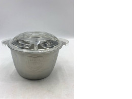 stainless steel electric meat grinder or food chopper bowl and lid set. 