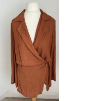 Free People Simone Notch Lapel short dress in Cinnabar color.