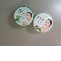 Set of 2 Top Face Gel for face. Aloe vera and snail
