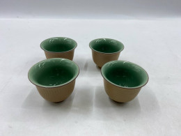 set of 4 Light green celadon teacup set of 4 Light green celadon teacup