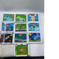 set of 10 Mixed media artwork.