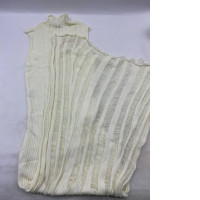 Cream sleeveless knitted top