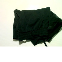 black synthetic shorts