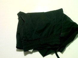 black synthetic shorts
