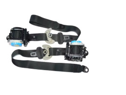 Set of 2 Retractable seat belt set for driver and front passenger, with retraction system and seat belt blower, for Mitsubishi.