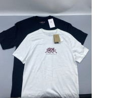 Set of 2 Nike White and black short-sleeved crew neck t-shirts. 