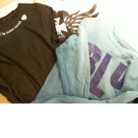 Set of 3 long-sleeved sweatshirts, black, white, blue Set of 3 long-sleeved sweatshirts, black, white, blue