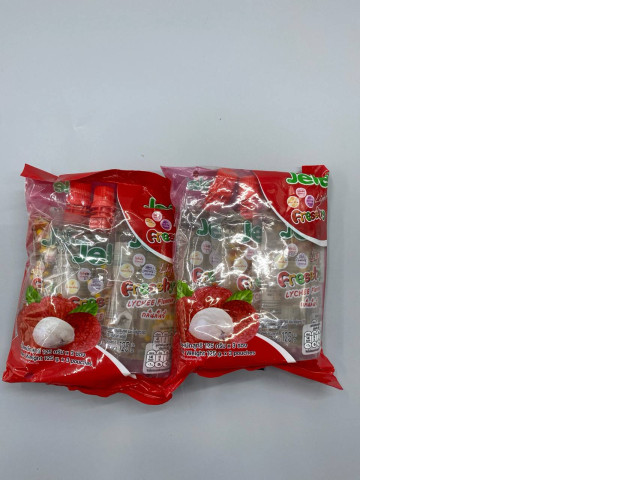 set of 2 Jele Light Freshy brand carrageenan jelly with konjac powder and white grape juice, lychee flavor. set of 2 Jele Light Freshy brand carrageenan jelly with konjac powder and white grape juice, lychee flavor.