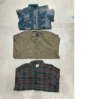 a set of three insulated shirts