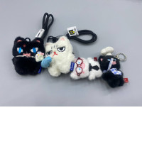 Set of 4 Keychain or phone charm, doll.