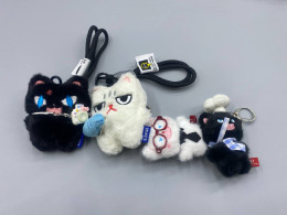 Set of 4 Keychain or phone charm, doll.