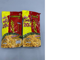 Set of 2 Lotus brand 'Dorkbua' stick biscuits, a popular crunchy Thai snack. 