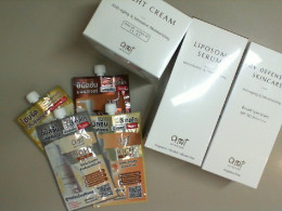 AMT Skincare cosmetic set: Night cream, Liposomal serum, UV Defensive skincare, and 4 cream samples