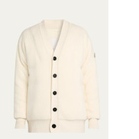  an off-white wool blend cardigan from Profuomo. 