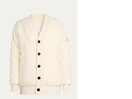  an off-white wool blend cardigan from Profuomo. 