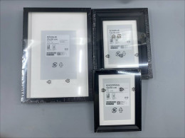 set of 3 IKEA RÖDALM picture frame, black. set of 3 IKEA RÖDALM picture frame, black.