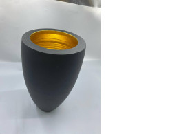 Contemporary design LED table/floor lamp, matte black.